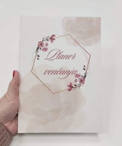 Planer venčanja viva magenta SA OŠTEĆENJEM-lepljeno